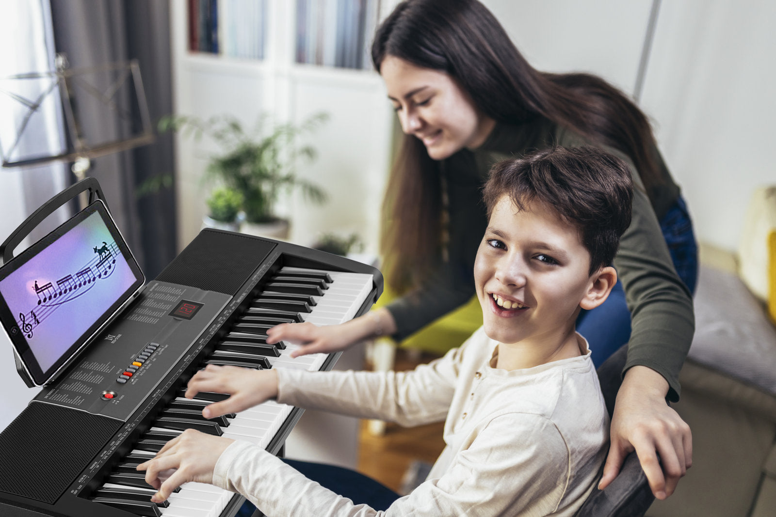 MUSTAR MEK-600, Piano Keyboard, 61 Key Touch Sensitive Keyboard, Electric  Piano for Beginners
