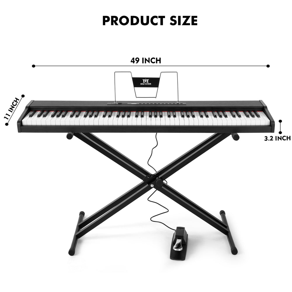 MUSTAR MEP900, Digital Piano 88 Keys Electronic Keyboards, Semi Weigh